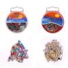 PRANSUNITA Pony Special Saree Safety Pins, 30 Multicolored & 50 Brass, Nickel & Black Pins in Plastic Box view 1