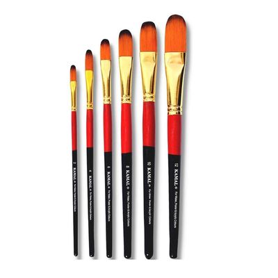 Kamal Nylon, Wood Artist Quality Synthetic Hair Filbert Paint Brush Set, Nail Art, Acrylic Painting, Modern Art, Fabric Painting