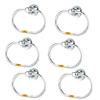 INDOROX Heavy Round Towel Ring Stand | Towel Holder Medium Quality Stainless Steel for Bathroom/Kitchen/washbasin Set of 6 view 1