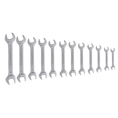 JK Super Drive Sd7800069 Jksd Double Open Ended 12 -in-1Spanner Set, Multipurpose use (Professional & DIY) Made from drop forged steel, 12 Piece Size from 6X7 to 30X32
