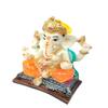 Lvi Craft Marble Lord Ganesha Statue Ganesh Ganpati Idols for Home Office Decor(15 cm x 9 cm),Gold view 2