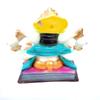 Lvi Craft Marble Lord Ganesha Statue Ganesh Ganpati Idols for Home Office Decor(15 cm x 9 cm),Gold view 3