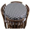 CASA-NEST 007 Leather Touch Waterproof 6 Seater Round Printed Table Cover with Lace (72 inch Diameter, Multicolour, Pack of 1) view 1