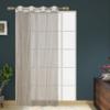 FRESH FROM LOOM Sheer Curtains 9 Feet Long Door and Window | Net Curtain | Semi Transparent Tissue Screens Parda | Eyelet Ring Parde (4 x 9 feet, Cream, 1pc Only) view 1