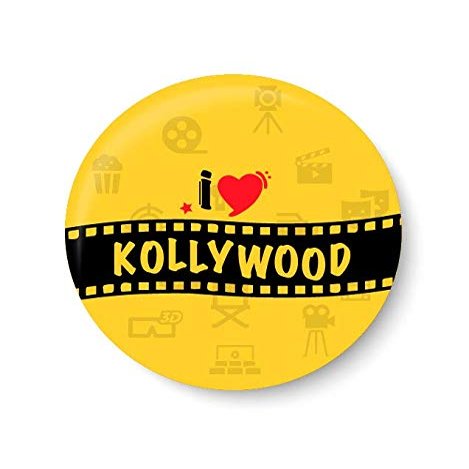 PEACOCKRIDE I Love Kollywood Fridge Magnet (Metal, Multicolour, 75mm)