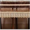 Yellow Weaves PVC Plastic Rectangular Waterproof Protector Dining Table Cover for 6-8 Seater - with Golden Laced Bordered (Transparent , 60 X 90 Inches) view 3