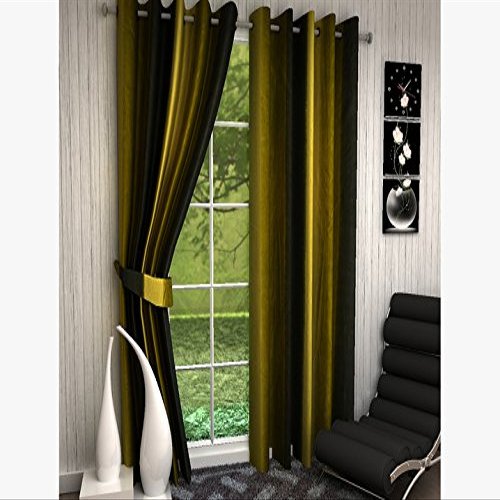 HomeStore-YEP Fabulous Vento Print Double Shade Curtains for Window/Door/Long Door (Pack of 1 Pc), Green (Long Door (9 Ft))