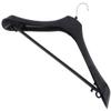 Improvhome Premium Heavy Duty Black Plastic Hanger with Extra Wide Shoulder for Hanging Suit, Heavy Coat, with Anti Rust Hooks (Black) Pack of 6 view 2