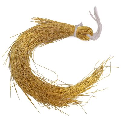 Embroiderymaterial Zardozi Spring Material French Wire(Dapka) for Jewellery and Embroidery Purpose 0.5MM Smooth Finish Yellow Color(100 Gram)