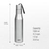MILTON Super 1000 Stainless Steel Water Bottle 1000ml | Single Wall | Leak-Proof Lid, Rust-Free | ISI Certified | BPA-Free | For School, Office, Gym, Travel | Silver view 2