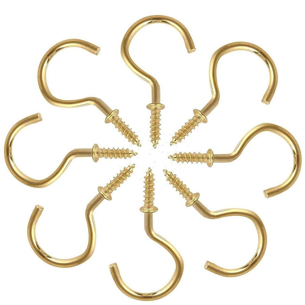 DIY Crafts Design No # 3, Pack of 20 Pcs, Ceiling Hooks/Cup Hook Holder GOL (Design No # 3, Pack of 20 Pcs)