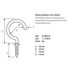 DIY Crafts Design No # 3, Pack of 20 Pcs, Ceiling Hooks/Cup Hook Holder GOL (Design No # 3, Pack of 20 Pcs) view 3