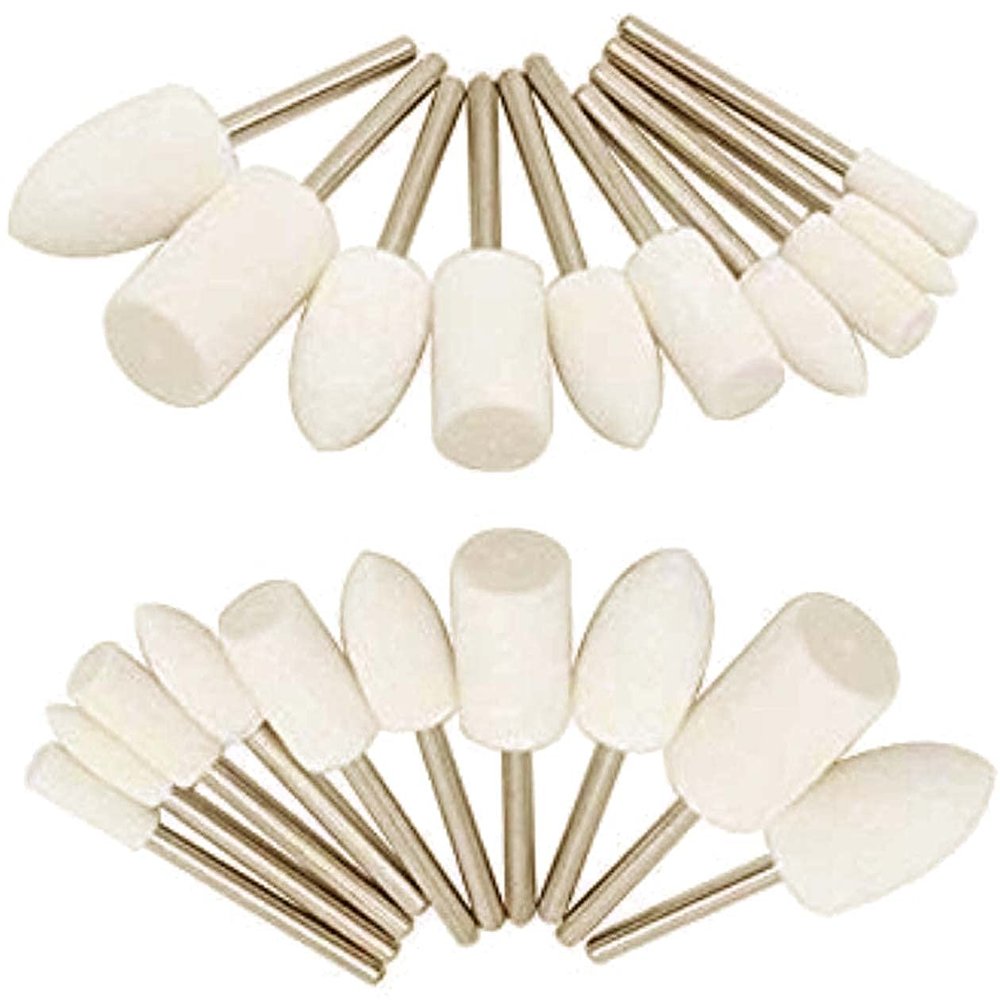 DIY Crafts Pack Of 1 Set 10x1, Felt Cone Bits, Wool Felt Mounted Mandrel Grinding Head Polishing Buffing Bits Accessories A (Pack Of 1 Set 10x1, Felt Cone Bits)