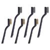 DIY Crafts Pack Of 6 Pcs Set, Design No #1, Mini Wire Brush Set Steel Brass Nylon Cleaning Polishing (Pack Of 6 Pcs Set, Design No #1) view 1