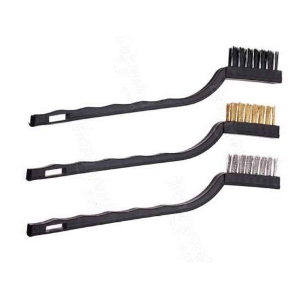 DIY Crafts Pack Of 6 Pcs Set, Design No #2, Mini Wire Brush Set Steel Brass Nylon Cleaning Polishing (Pack Of 6 Pcs Set, Design No #2)