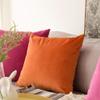 Khooti Velvet Cushion Cover, 12x12 | Orange | Pack of 2 | Solid Plain Soft & Smooth, Decorative Cushion Covers for Living Room, Bedroom, Couches, Chairs, Sofas, Beds & Home Decor view 3