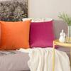 Khooti Velvet Cushion Cover, 12x12 | Orange | Pack of 2 | Solid Plain Soft & Smooth, Decorative Cushion Covers for Living Room, Bedroom, Couches, Chairs, Sofas, Beds & Home Decor view 4