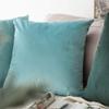 Khooti Decorative Velvet Square Cushion Cover Throw pillow cover for Living Room Couch single seater Sofa, Colourful Modern Small 12 x 12 Inches / 30.5 x 30.5 cm (Colour - Teal Green)(Set of 2 pieces) view 4