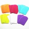 HOME REPUBLIC-3 Pieces/Set of Plastic Multi Colour Dough Fudge Scraper Cake Decoration Baking Pastry Tools Ordinary Smooth Jagged Edge Scraping Tool view 4