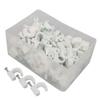 BITCORP DIY 8mm Wire Fastener Circle Cable Clips with Metal Nails for Cable Management, Cord Organizer, Round Wire Clamps for Hanging Cables Fitting on Wall - White (Pack of 100) view 3