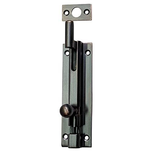 Adonai Hardware Iscah Brass Necked Bolt (4", Oil Rubbed Bronze)