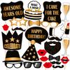 SYGA Black and Golden Birthday Party Photo Booth Props Craft Item (Set of 27) view 1