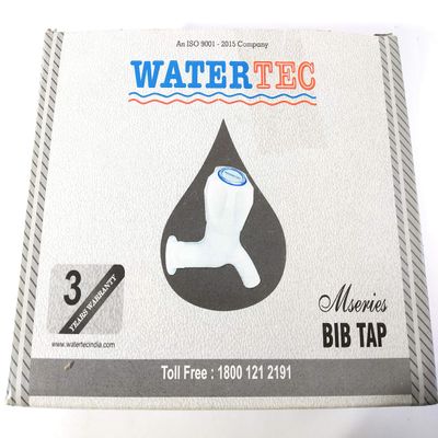 WATERTEC Engineering Polymer M Handle Bib Tap (White), Gloss, Glossy