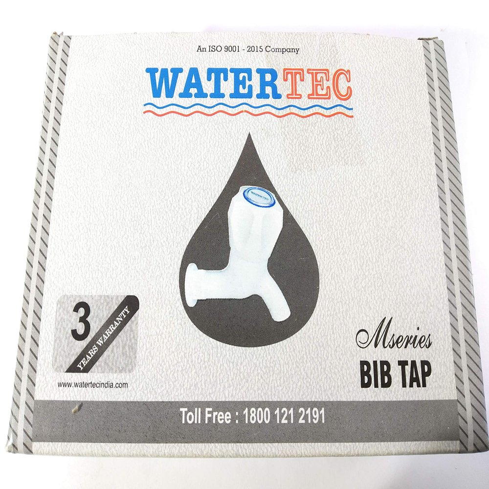 WATERTEC Engineering Polymer M Handle Bib Tap (White), Gloss, Glossy