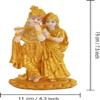 TIED RIBBONS Gold Plated Radha Krishna Idol Statue Showpiece (Resin, 19 cm x 11 cm) - Decoration Items for Home Decor Living Room Mandir Temple Pooja Room Table Top Office Gifts view 4