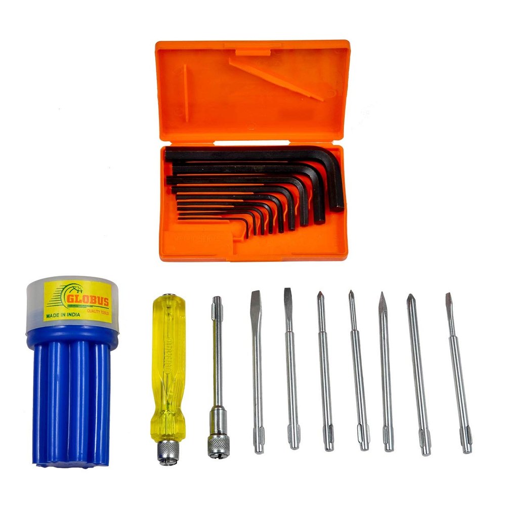 GLOBUS 916 HAND TOOL SET/2 PCS (ALLEN KEY SET, SCREWDRIVER SET/9 PCS)