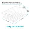 FWQPRA Rectangular Under Shelf Basket Under Cabinet Basket Under Shelf Storage Under Shelf Wire Rack Basket Color White 1 Pcs(16 Inch,40 X 24 X 10Cms), Stainless Steel, Hanging Shelves view 2