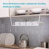 FWQPRA Rectangular Under Shelf Basket Under Cabinet Basket Under Shelf Storage Under Shelf Wire Rack Basket Color White 1 Pcs(16 Inch,40 X 24 X 10Cms), Stainless Steel, Hanging Shelves view 3