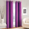 MODERN FAB Polyester Blend Long Crush Eyelet Window 5 ft Curtains (Purple) Set of 2 view 1