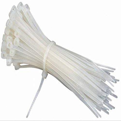 Nylon Standard Cable Tie White Pack of 100 (400mm x 4.8mm)