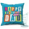 PAPER PLANE DESIGN Happy Birthday Combo of Trophy and 12 x 12 Inch Cushion with Filler (Father) view 1