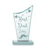 PAPER PLANE DESIGN Happy Birthday Combo of Trophy and 12 x 12 Inch Cushion with Filler (Father) view 4