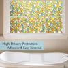 KREEPO Privacy Window Film Printed Yellow Flower Window Frosting Film Window Sticker Frosted Vinyl Sheets for Front Door/Bathroom/Sidelight/Small Windows, 12''x84'' view 3