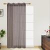 F2L Sheer Curtains 7 Feet Long Door and Window | Net Curtain | Semi Transparent Tissue Screens Parda | Eyelet Ring Parde (4 x 7 feet, Coffee, 1pc Only) view 1