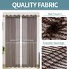 F2L Sheer Curtains 7 Feet Long Door and Window | Net Curtain | Semi Transparent Tissue Screens Parda | Eyelet Ring Parde (4 x 7 feet, Coffee, 1pc Only) view 3