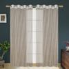 F2L Sheer Curtains 7 Feet Long Door and Window | Net Curtain | Semi Transparent Tissue Screens Parda | Eyelet Ring Parde (4 x 7 feet, Cream, 1pc Only) view 1