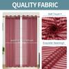 F2L Sheer Curtains 7 Feet Long Door and Window | Net Curtain | Semi Transparent Tissue Screens Parda | Eyelet Ring Parde (4 x 7 feet, Maroon, 1pc Only) view 3