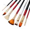 KAMAL Artist Quality Mix Brush Set for Acrylic Painting, Oil Painting (Available in Two Different Colors)(Wooden Handle ,Synthetic Bristles) view 3