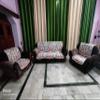 Unique Productions Net Fabric Solid PrintCode Line 5 Seater Sofa Cover (Beige) view 1