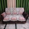 Unique Productions Net Fabric Solid PrintCode Line 5 Seater Sofa Cover (Beige) view 2