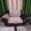 Unique Productions Net Fabric Solid PrintCode Line 5 Seater Sofa Cover (Beige) view 3