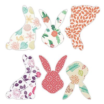 Funpa Wall Sticker Removable Lovely Rabbit Pattern Wall Decal Wall Decor for Easter