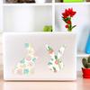 Funpa Wall Sticker Removable Lovely Rabbit Pattern Wall Decal Wall Decor for Easter view 2