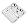 Expresso Stainless Steel 3 in 1 Pav Bhaji Plate Bhojan Thali | Three Compartment Dinner Plate | Mirror Finish Steel Thali | 3 Sections Divided Mess Trays for Kids Lunch Camping Set of 1 view 1