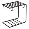 Wood Art Store Rack 6 Hook Mug Holder Countertop Mug Storage Organizer Rack Coffee Cup Drying Rack-Kitchen Hanging Organizer Rack (Black),Iron view 1