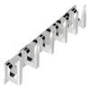 NavaHome Basics Stainless Steel Glossy 6 Pin Cloth Hanger Door Wall Hooks Rail for Hanging Clothes (Silver) (Set of 2 Pc) view 1